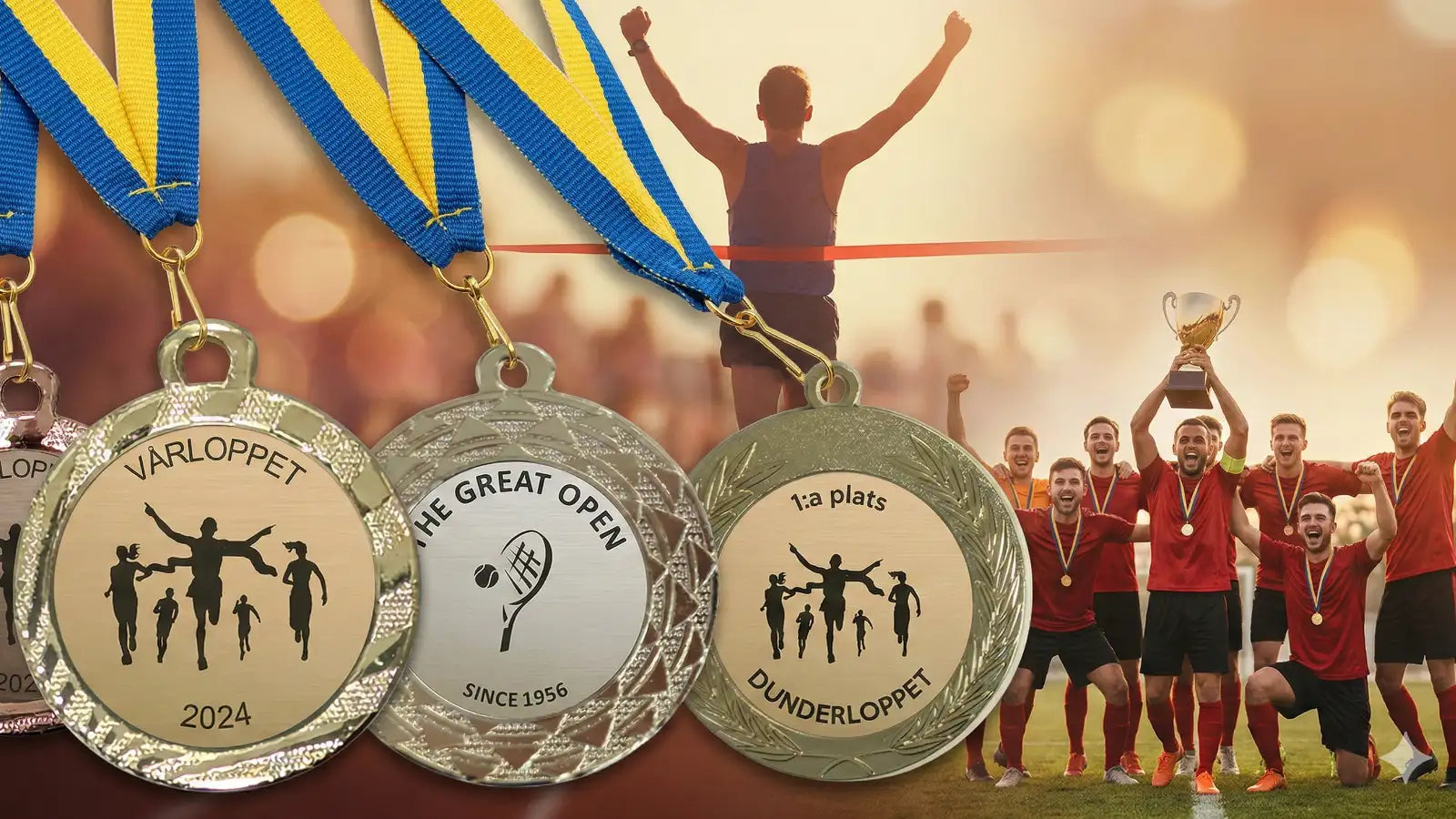 Medaljer med egen text och logga