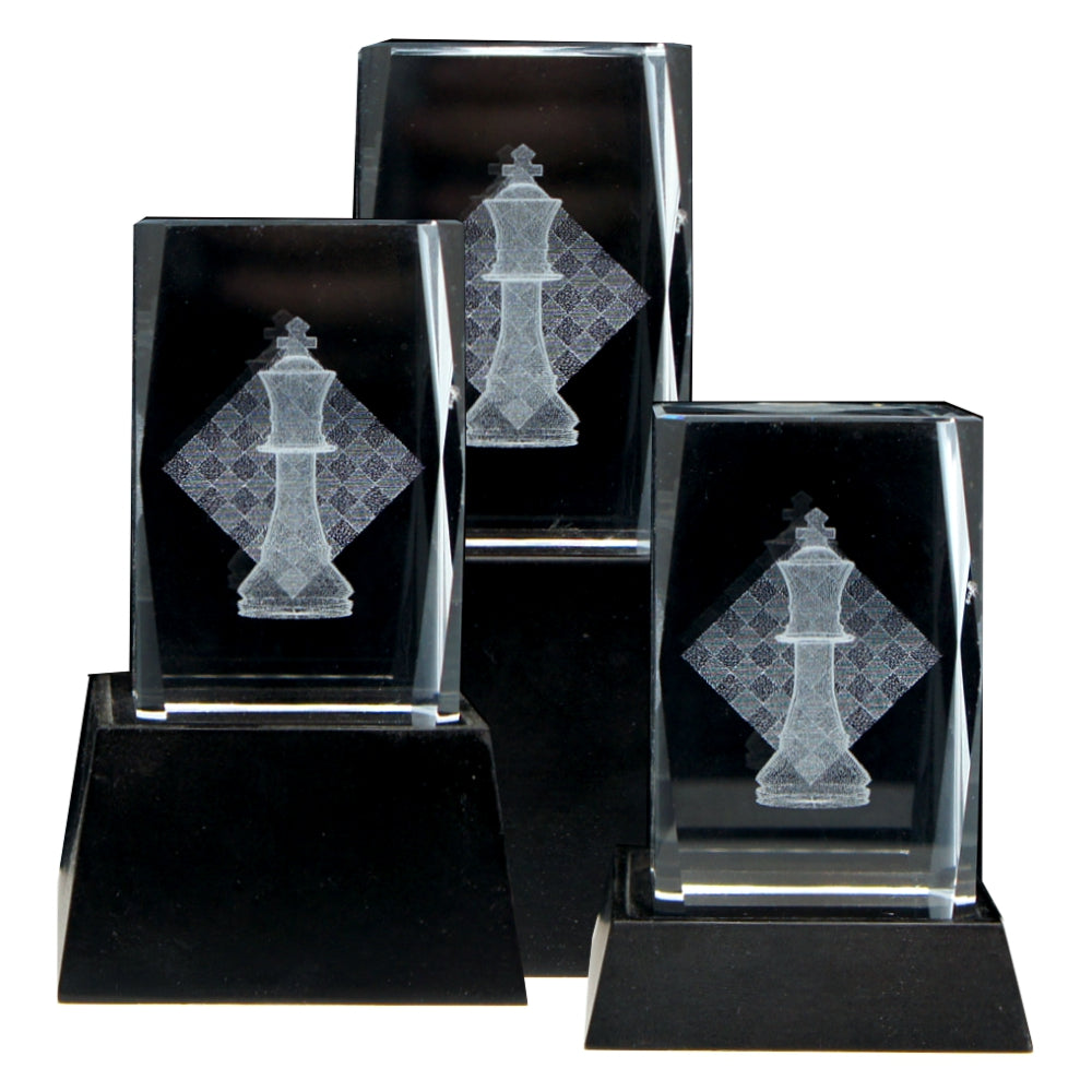 3D Glasstatyett Schack