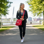 GF Kennedy retro axelväska visad framifrån med frontfack