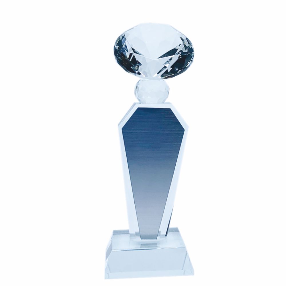 Glaspris med "diamant" i toppen