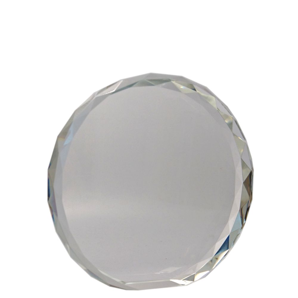 Graverad rejäl statyett i glas