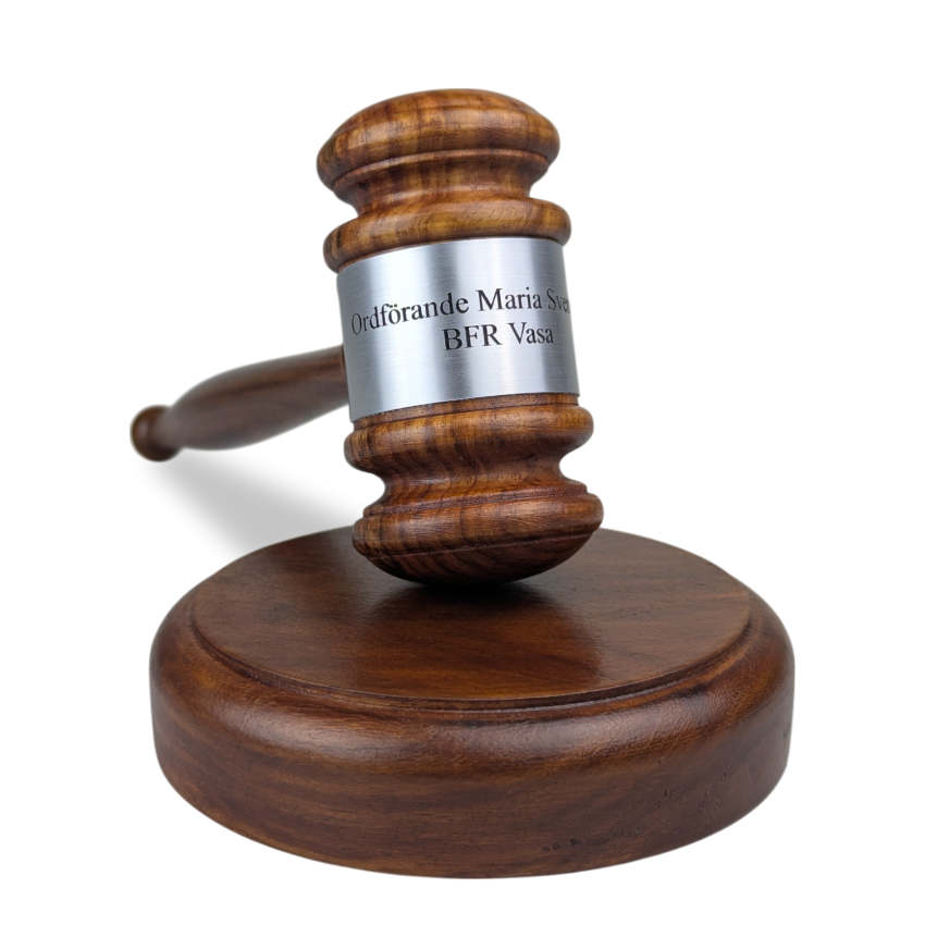 Graverad klubba till ordförande