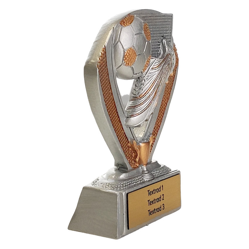 Fotbollsstayett med gravyr