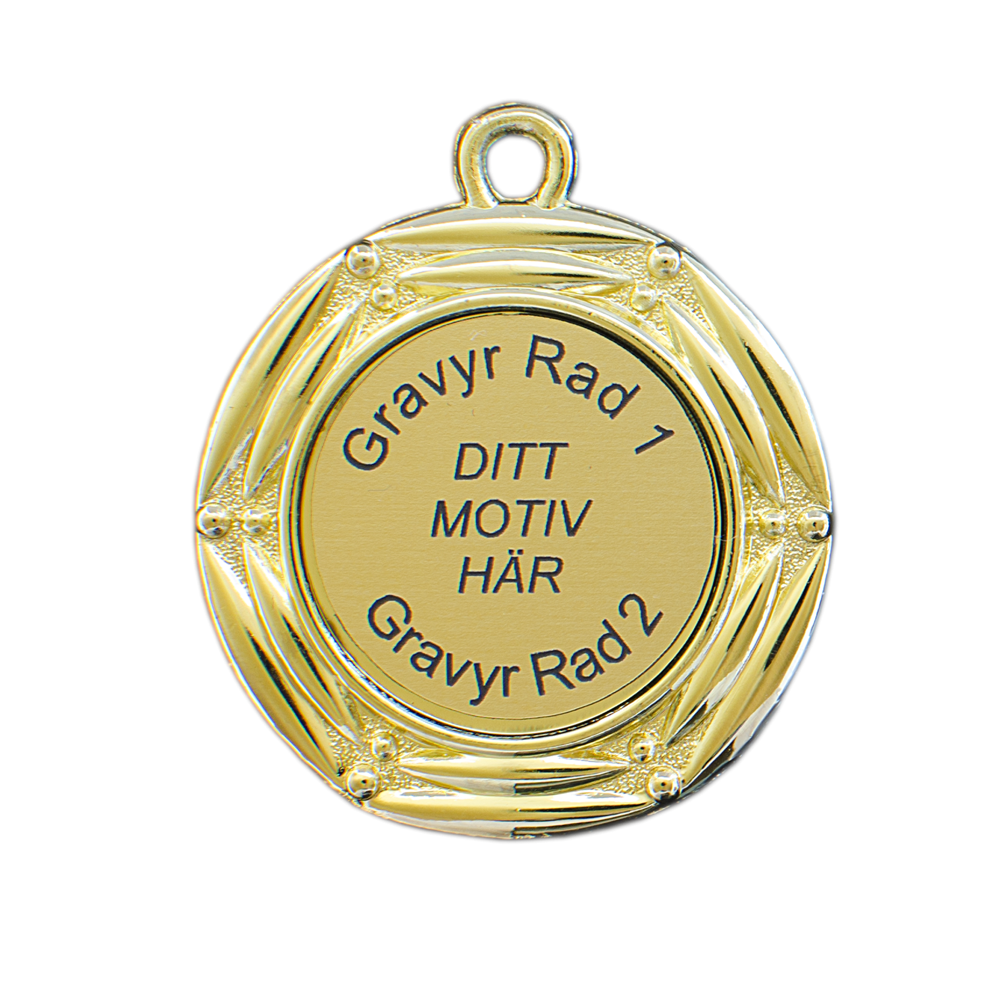 Guldmedalj Uppsala med grvyr