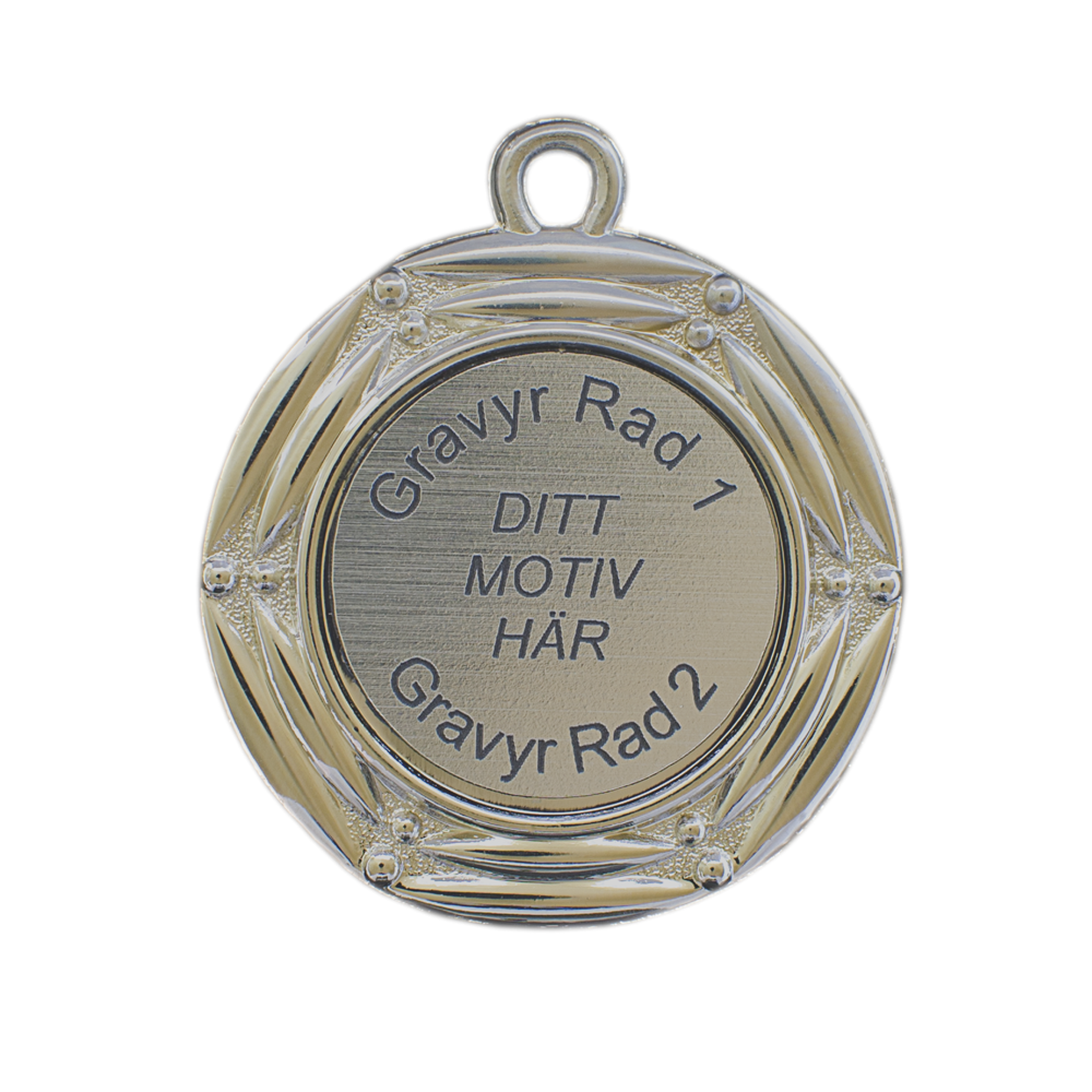 Snygg billig medalj i silver