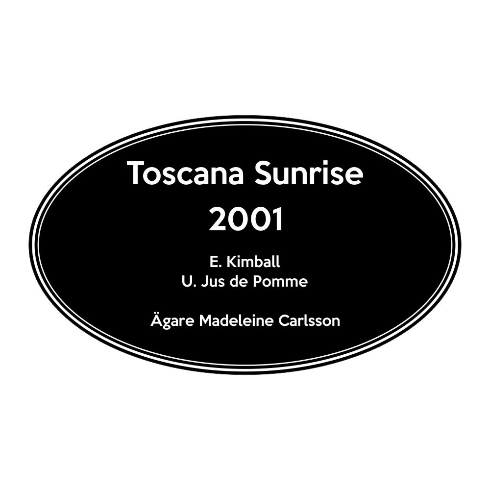 Skylt till hästboxen - oval