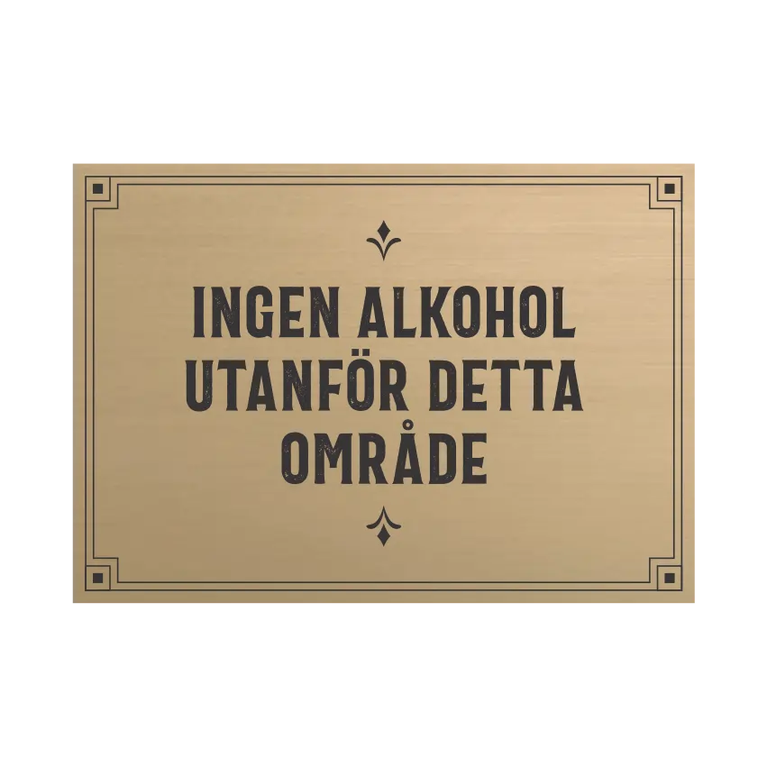 Pinchos SE Skylt - Ingen alkohol