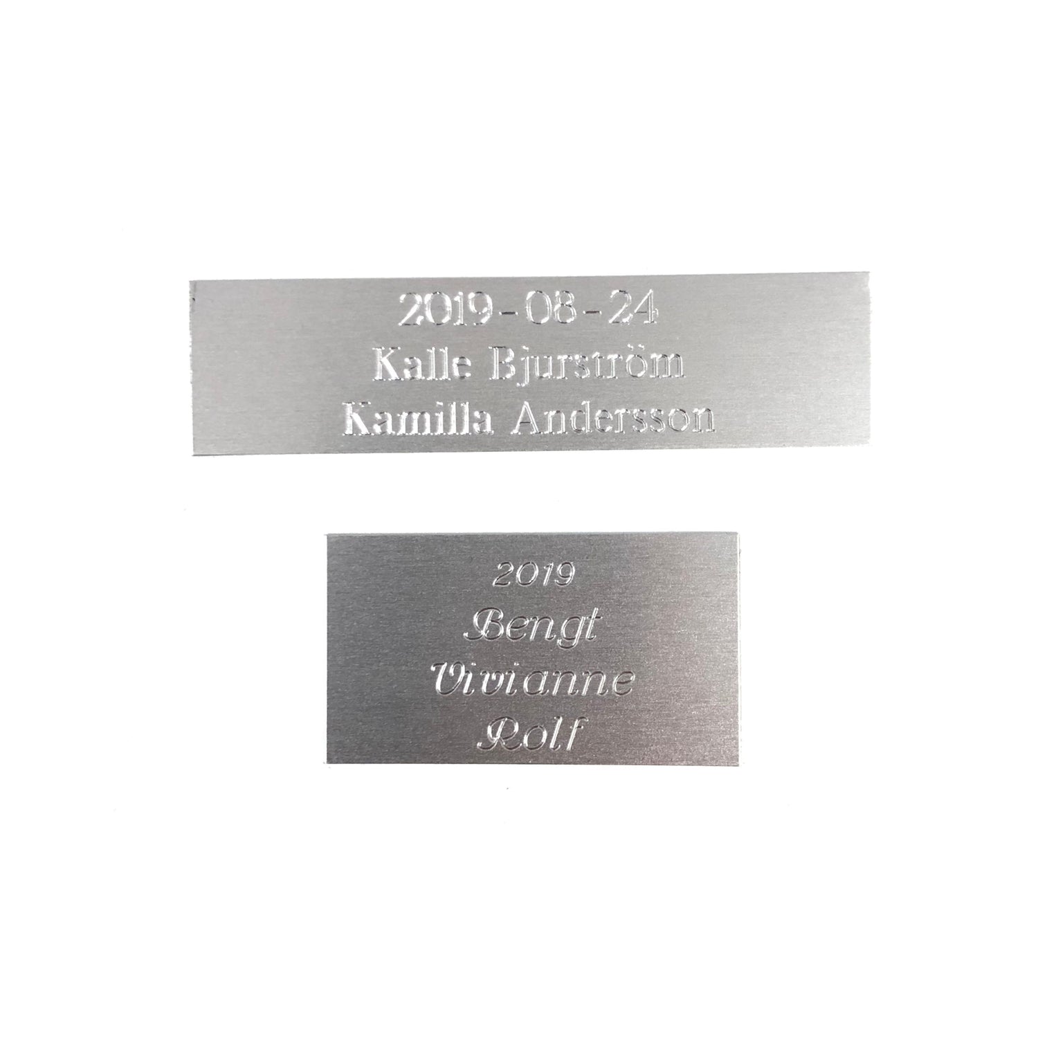 Borstad aluminiumskylt - Silver