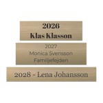 Plakett till vandringspris - Folierad plast, guld