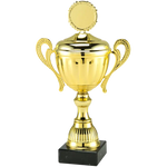 Klassisk pokal i guld med lock