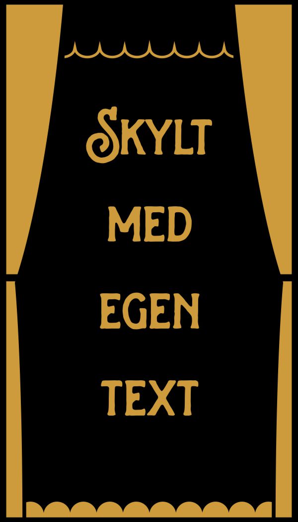 Pinchos skylt #32 Skylt med egen text 240x420mm