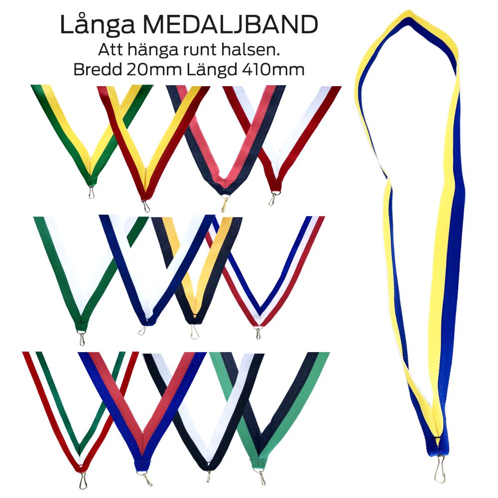 Långa medaljband - Flera alternativ