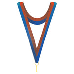 Långt medaljband Blå/Röd