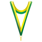 Långt medaljband Grön/Gul