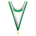 Långt medaljband Grön/Vit