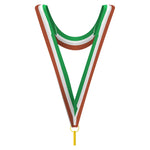 Långt medaljband Röd/Vit/Grön
