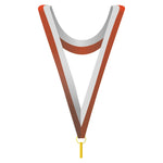 Långt medaljband Röd/Vit
