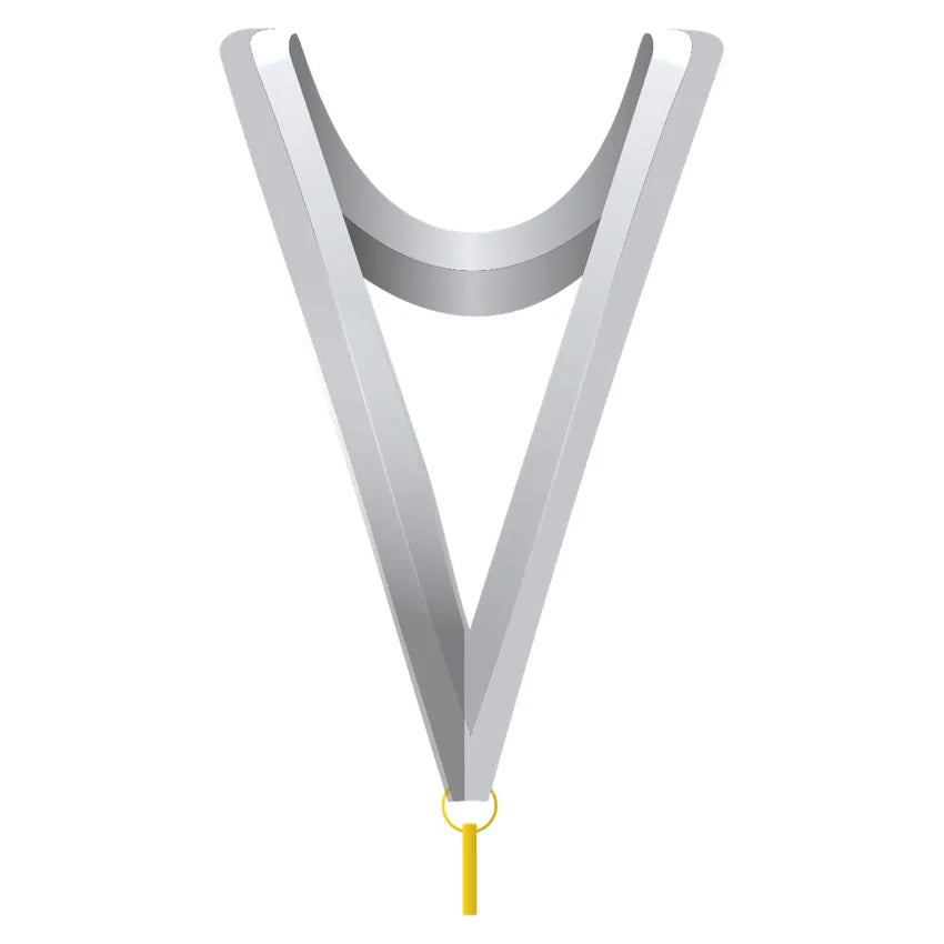 Långt medaljband Silver