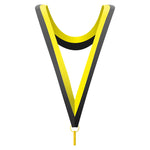 Långt medaljband Svart/Gul