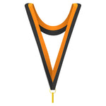 Långt medaljband Svart/Orange