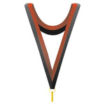 Långt medaljband Svart/Röd