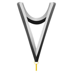Långt medaljband Svart/Vit