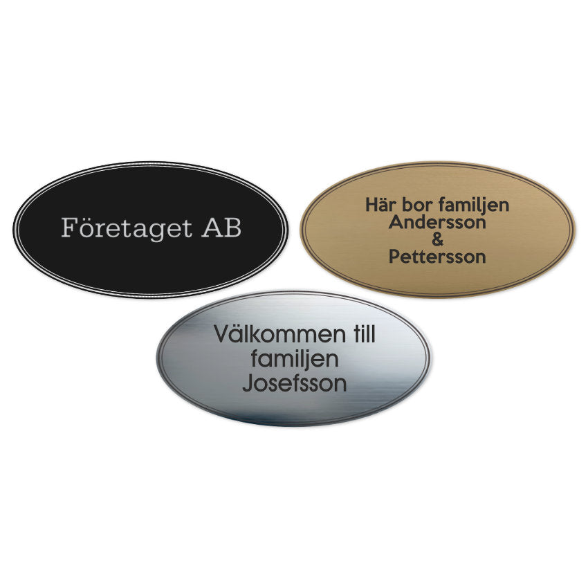 Dörrskylt - Oval