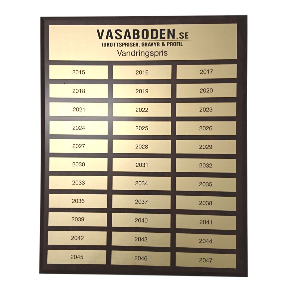 Vandringsprisplakett 380x305mm