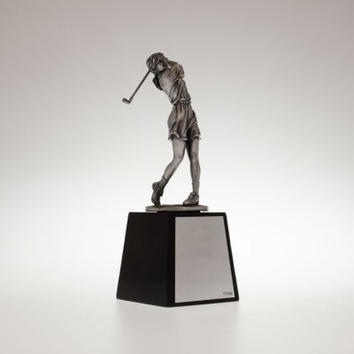 Golfstatyett Pewter Lady - 180mm