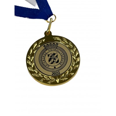 Medalj 47mm - Blå/vitt band