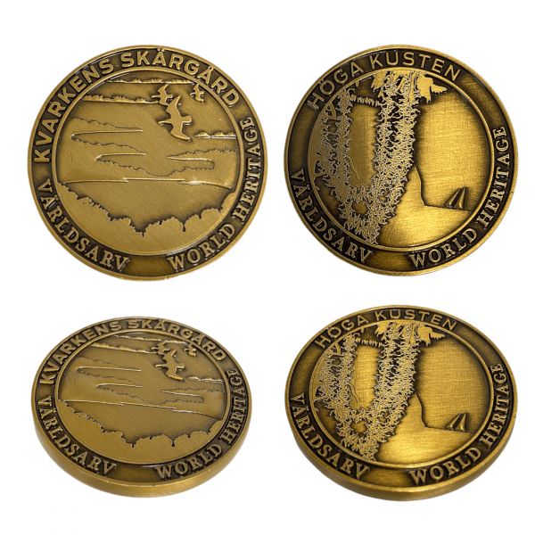 Präglade mynt i metall