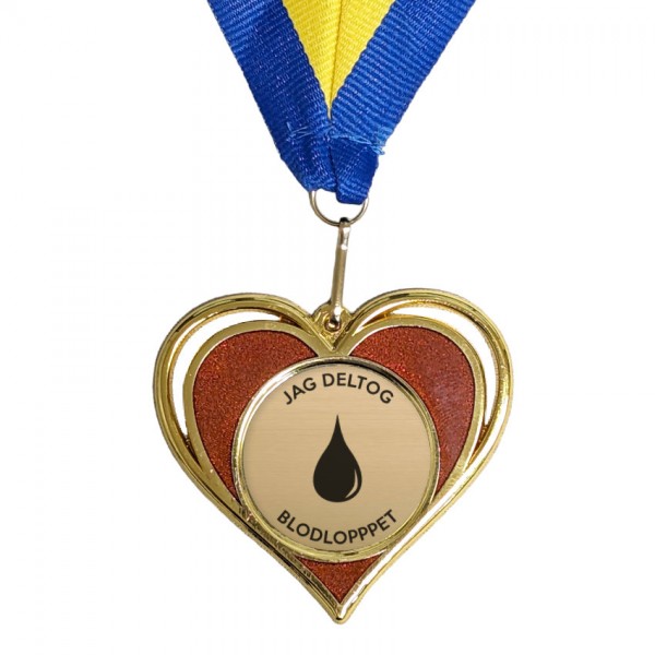 Medalj Höganäs, den hjärtformade.