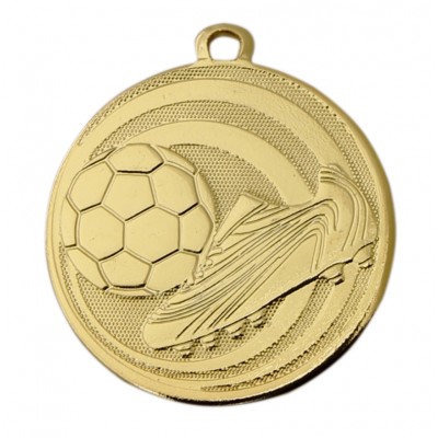 Medalj Fotboll 45mm - guld